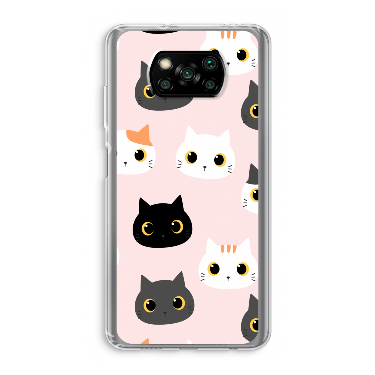 Katten: Xiaomi Poco X3 Pro Transparant Hoesje