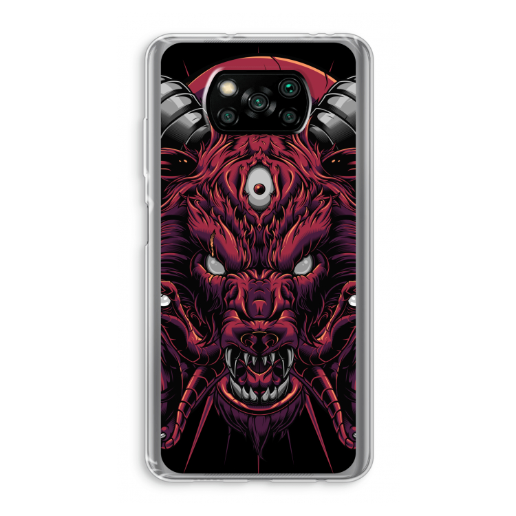 Hell Hound and Serpents: Xiaomi Poco X3 Pro Transparant Hoesje