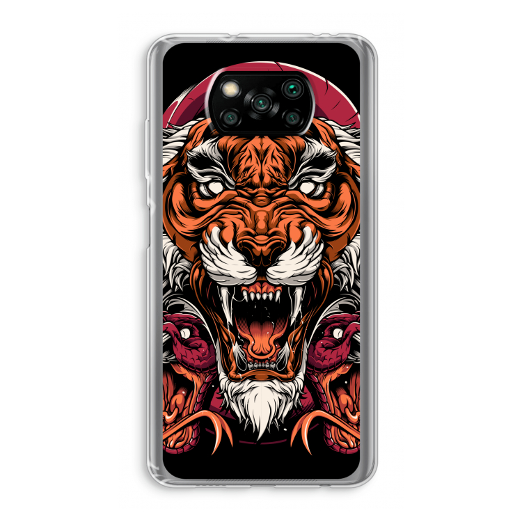Tiger and Rattlesnakes: Xiaomi Poco X3 Pro Transparant Hoesje