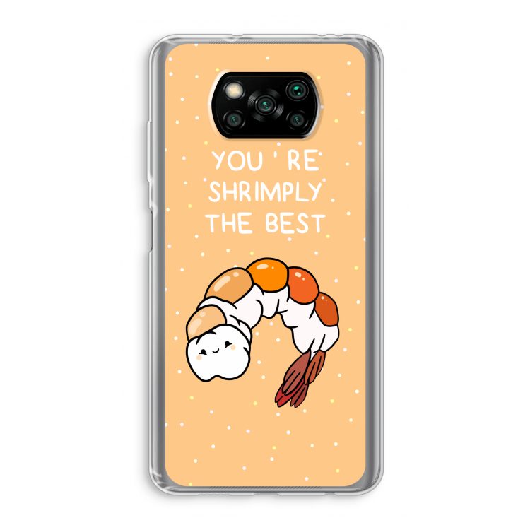 You're Shrimply The Best: Xiaomi Poco X3 Pro Transparant Hoesje