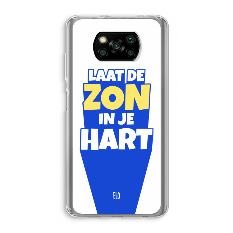 Laat de zon in je hart: Xiaomi Poco X3 Pro Transparant Hoesje