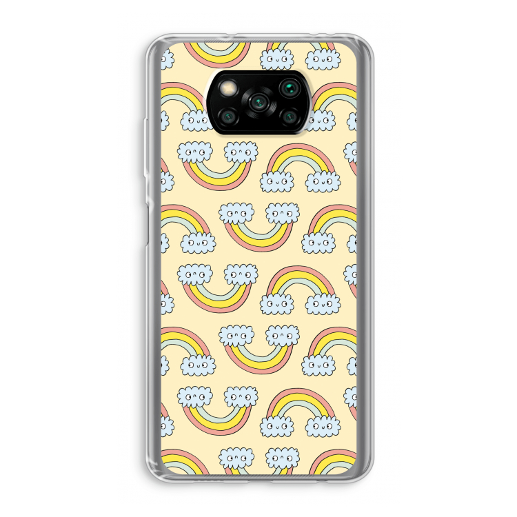 Regenboog: Xiaomi Poco X3 Pro Transparant Hoesje