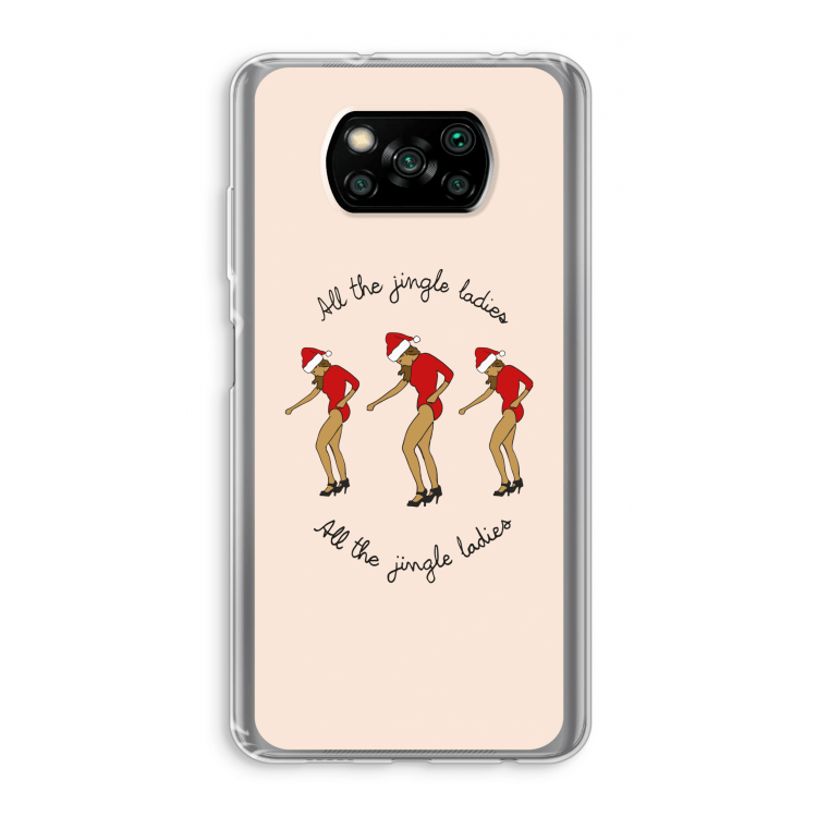 Jingle Ladies: Xiaomi Poco X3 Pro Transparant Hoesje