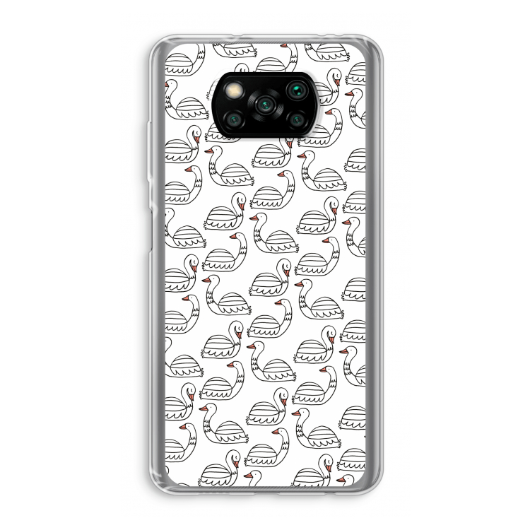 Zwanen: Xiaomi Poco X3 Pro Transparant Hoesje