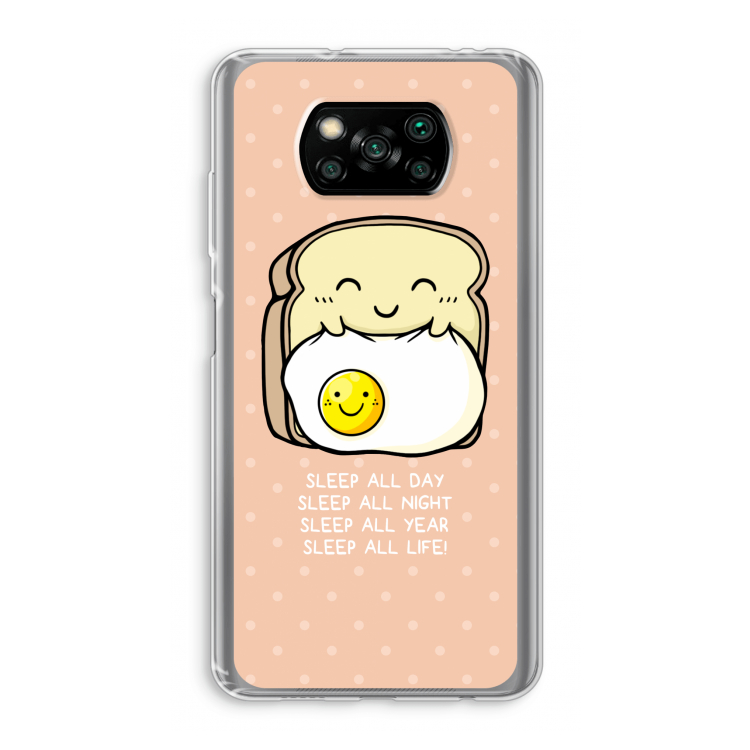 Sleep All Day: Xiaomi Poco X3 Pro Transparant Hoesje