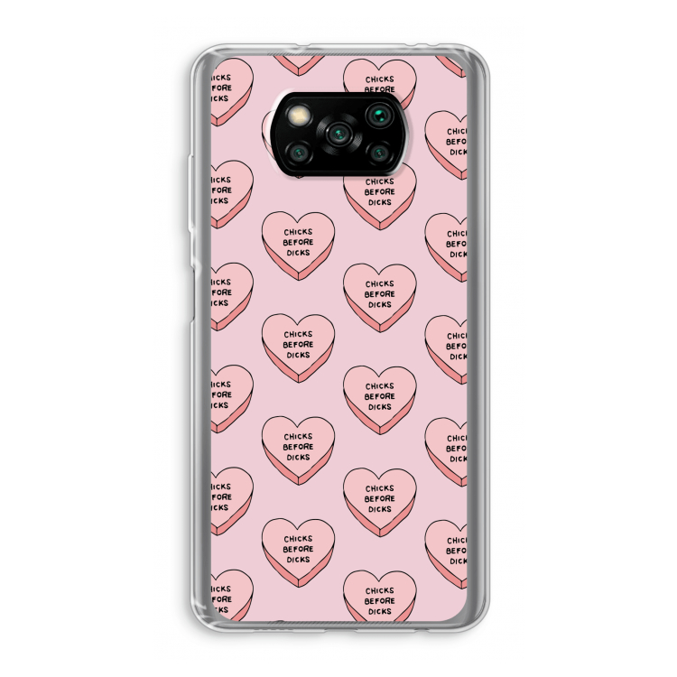Chicks before dicks: Xiaomi Poco X3 Pro Transparant Hoesje