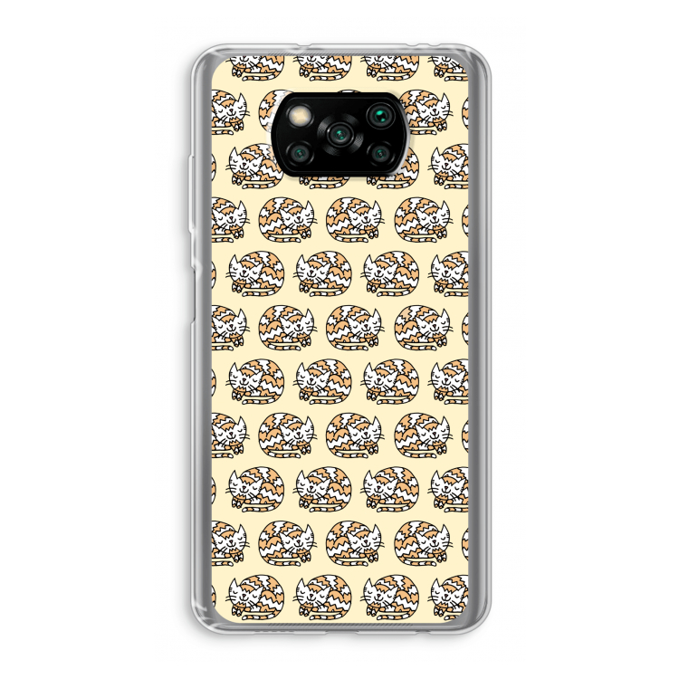 Slapende poes: Xiaomi Poco X3 Pro Transparant Hoesje