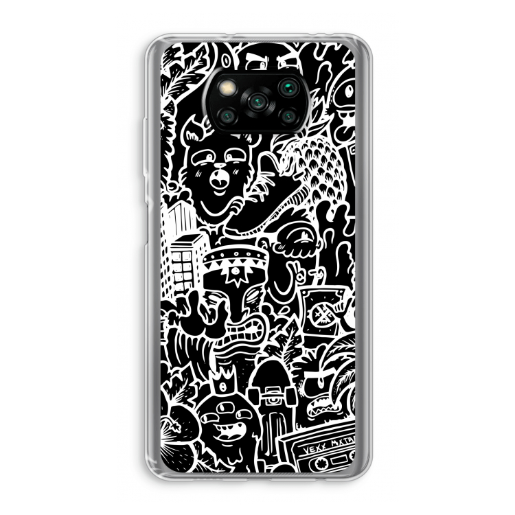 Vexx Black Mixtape: Xiaomi Poco X3 Pro Transparant Hoesje
