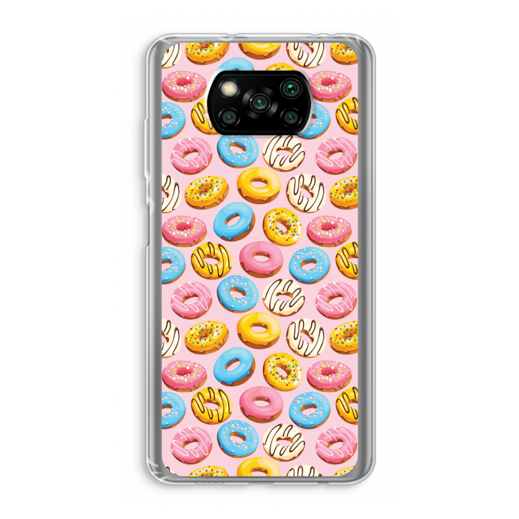 Pink donuts: Xiaomi Poco X3 Pro Transparant Hoesje