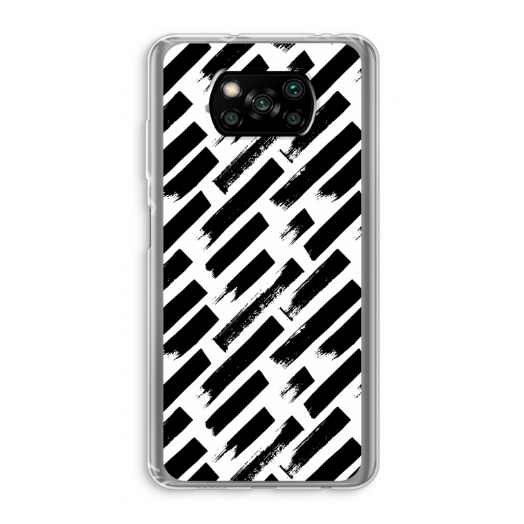 Zwarte vegen: Xiaomi Poco X3 Pro Transparant Hoesje