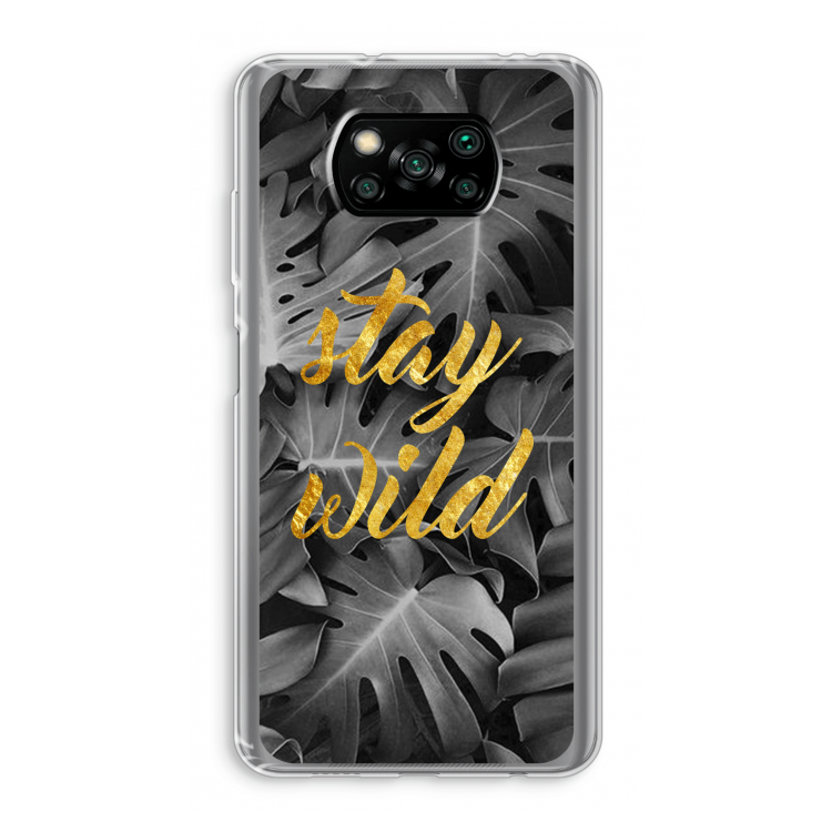Stay wild: Xiaomi Poco X3 Pro Transparant Hoesje