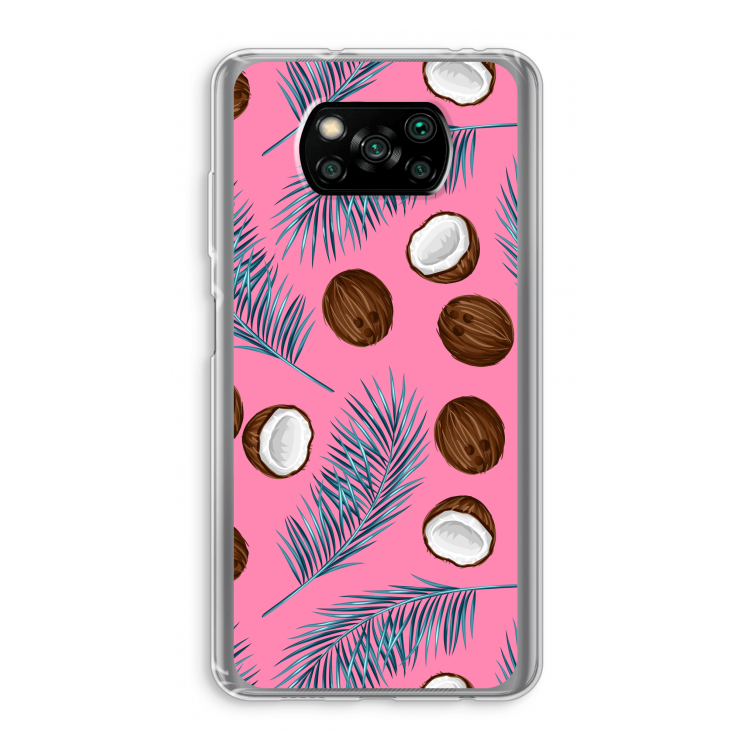Kokosnoot roze: Xiaomi Poco X3 Pro Transparant Hoesje