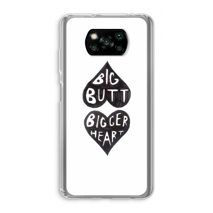 Big butt bigger heart: Xiaomi Poco X3 Pro Transparant Hoesje