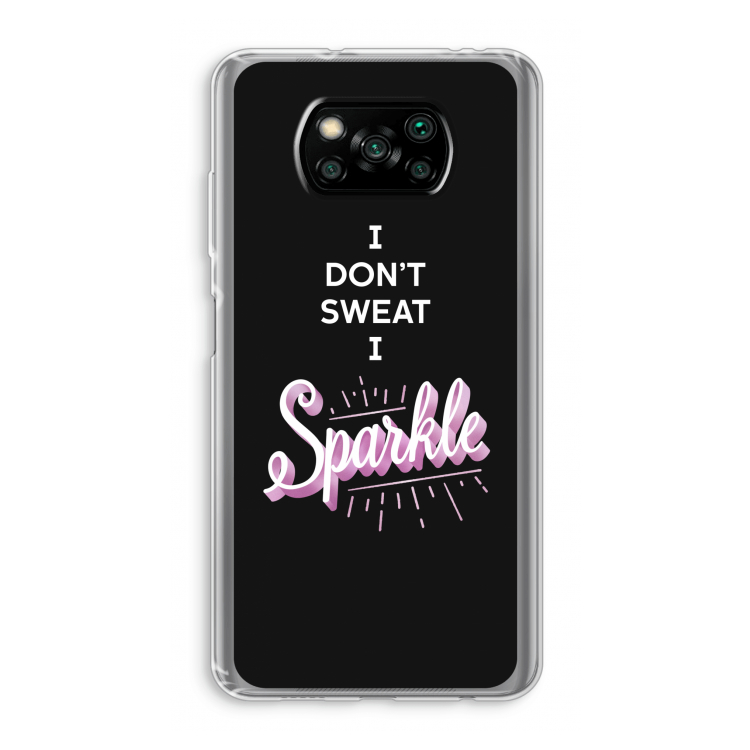 Sparkle quote: Xiaomi Poco X3 Pro Transparant Hoesje
