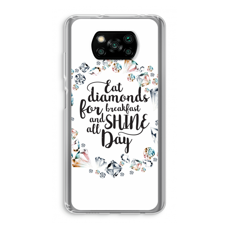 Diamonds: Xiaomi Poco X3 Pro Transparant Hoesje