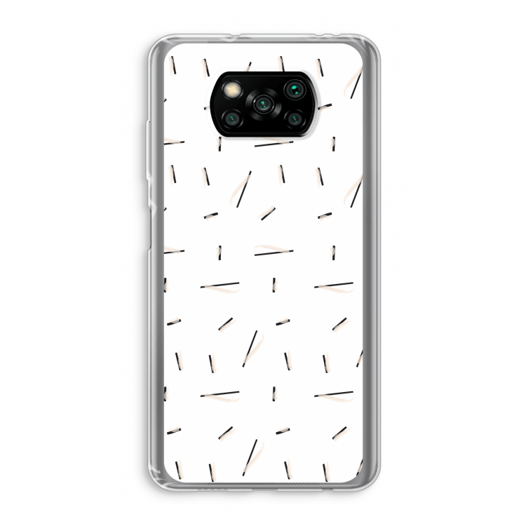 Hipster stripes: Xiaomi Poco X3 Pro Transparant Hoesje