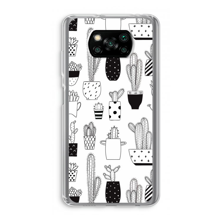 Cactusmotief: Xiaomi Poco X3 Pro Transparant Hoesje