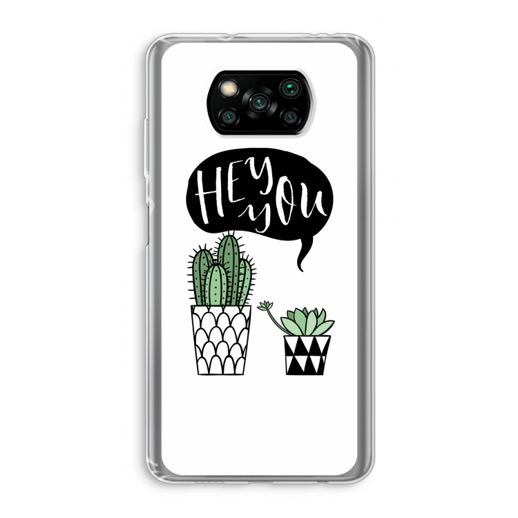 Hey you cactus: Xiaomi Poco X3 Pro Transparant Hoesje