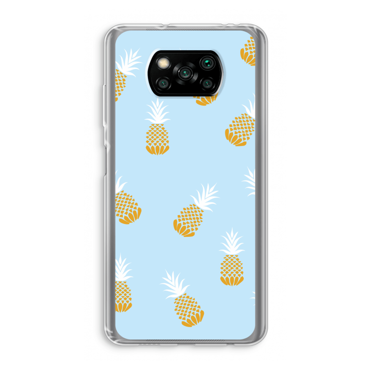 Ananasjes: Xiaomi Poco X3 Pro Transparant Hoesje