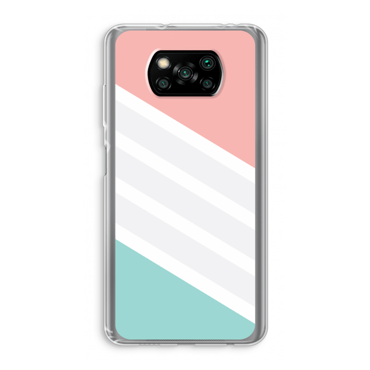 Strepen pastel: Xiaomi Poco X3 Pro Transparant Hoesje