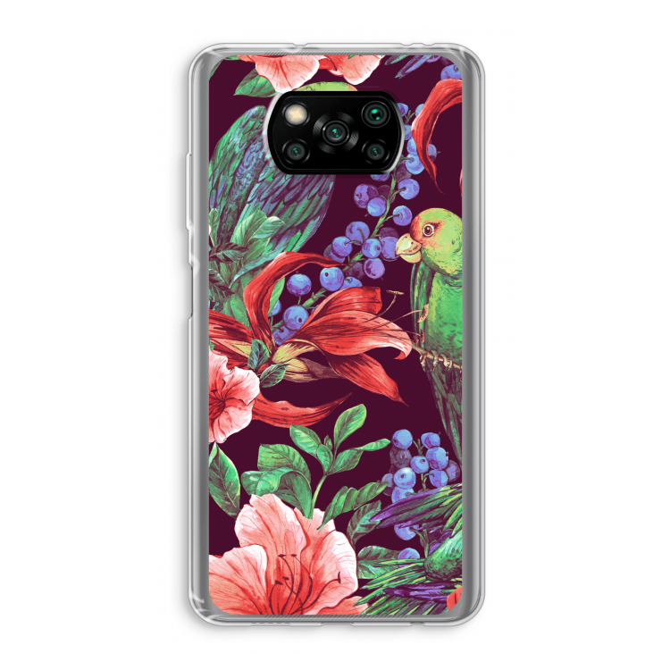 Papegaaien: Xiaomi Poco X3 Pro Transparant Hoesje