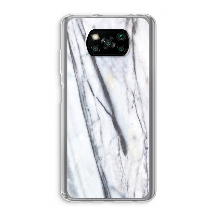 Gestreepte marmer: Xiaomi Poco X3 Pro Transparant Hoesje