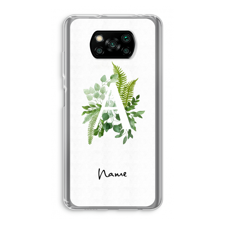Green Brush: Xiaomi Poco X3 Pro Transparant Hoesje