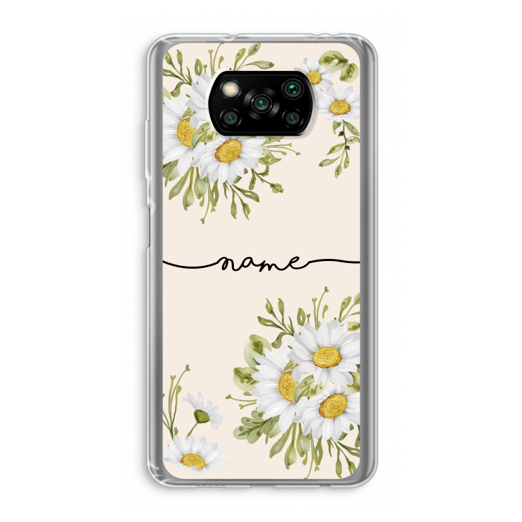 Daisies: Xiaomi Poco X3 Pro Transparant Hoesje