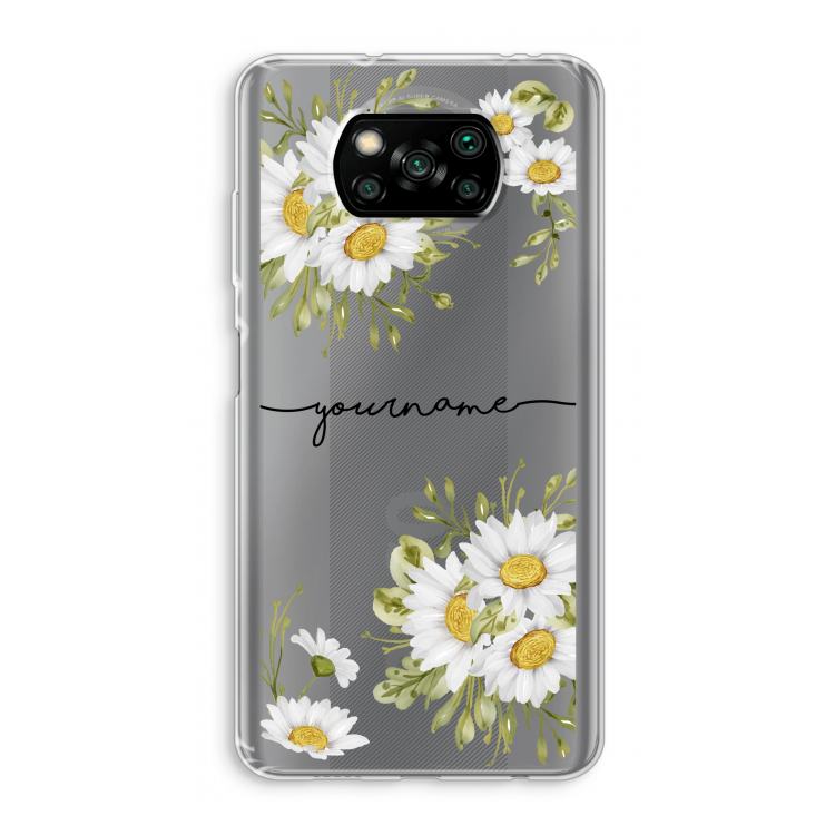 Daisies: Xiaomi Poco X3 Pro Transparant Hoesje