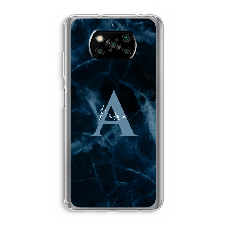Midnight Marble: Xiaomi Poco X3 Pro Transparant Hoesje