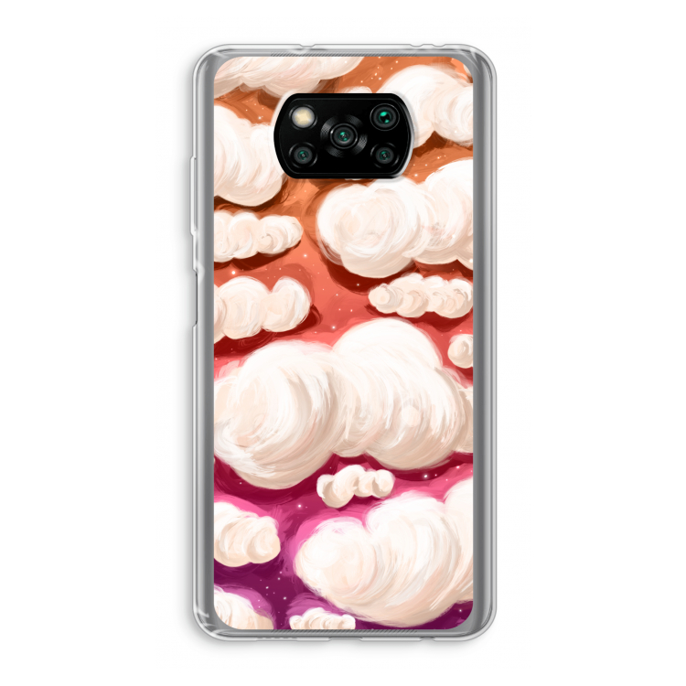 Katoen Wolken: Xiaomi Poco X3 Pro Transparant Hoesje