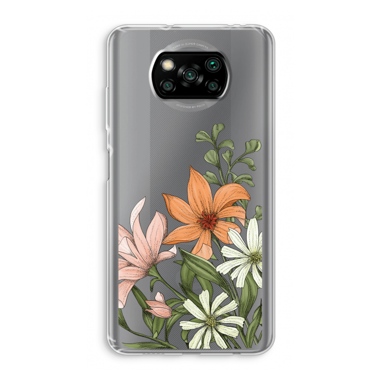 Floral bouquet: Xiaomi Poco X3 Pro Transparant Hoesje