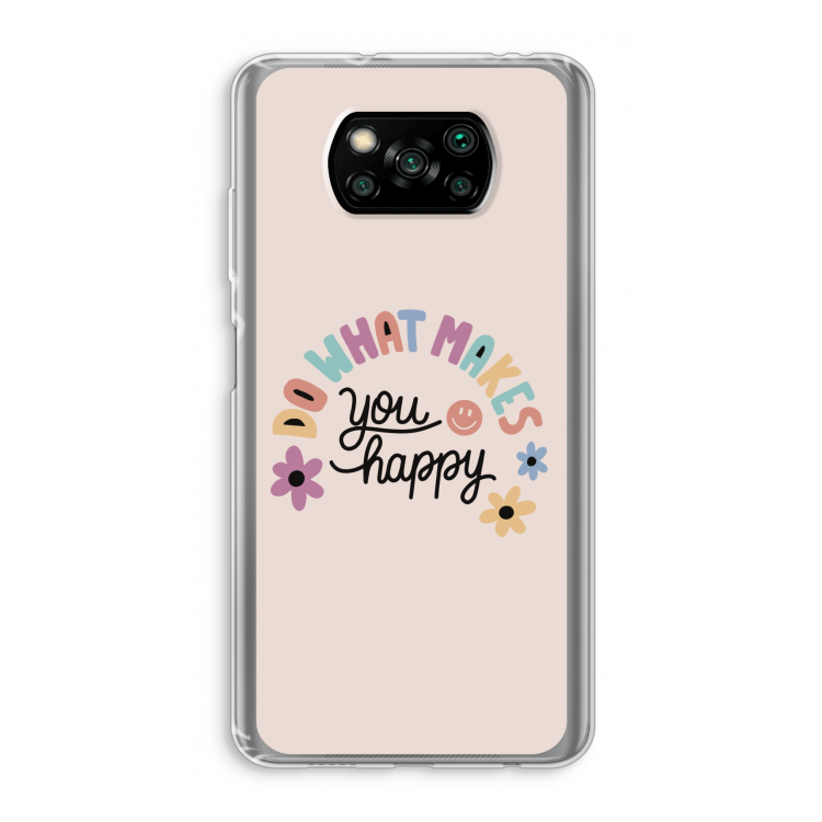 Happy days: Xiaomi Poco X3 Pro Transparant Hoesje
