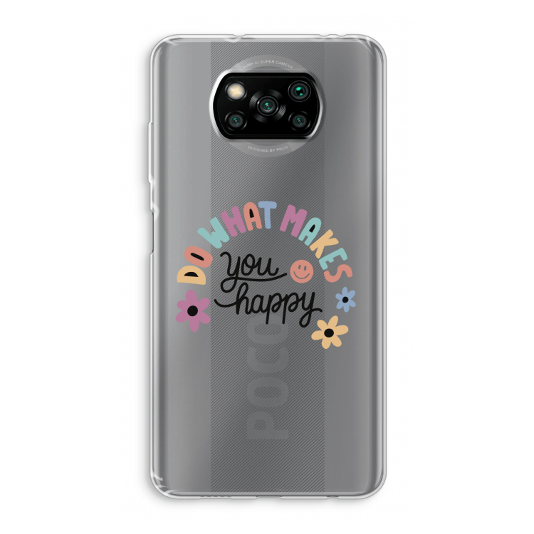 Happy days: Xiaomi Poco X3 Pro Transparant Hoesje