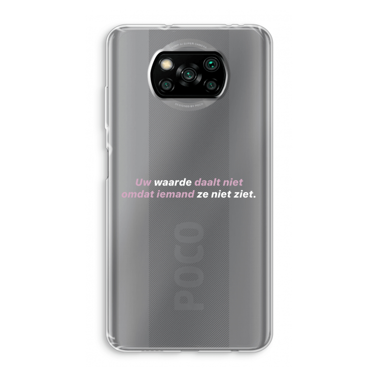 uw waarde daalt niet: Xiaomi Poco X3 Pro Transparant Hoesje