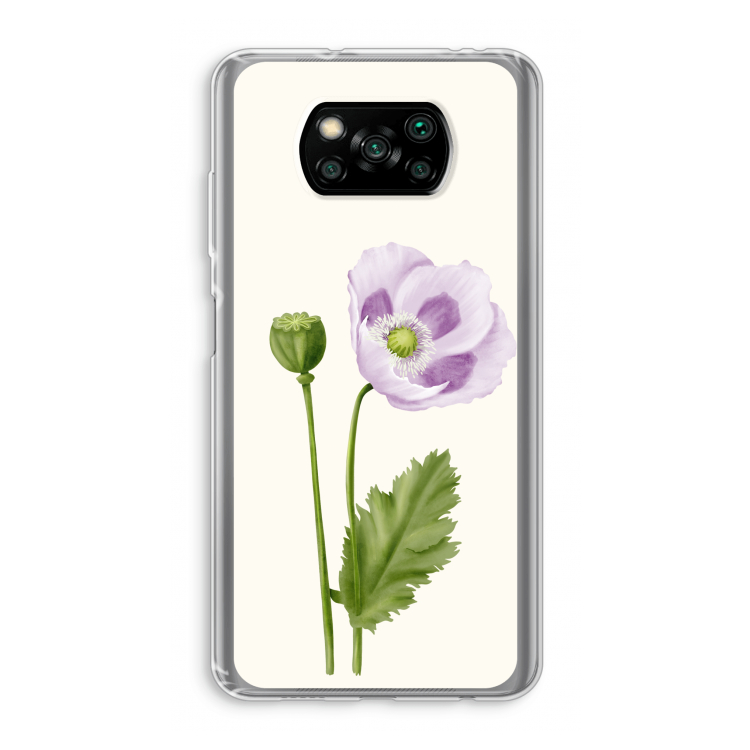 Purple poppy: Xiaomi Poco X3 Pro Transparant Hoesje