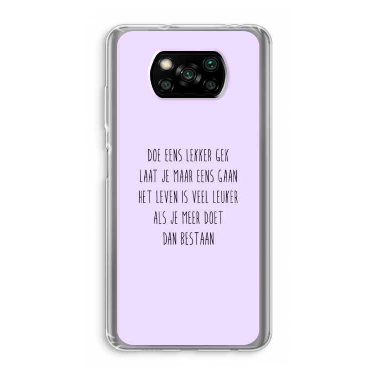 Gek: Xiaomi Poco X3 Pro Transparant Hoesje