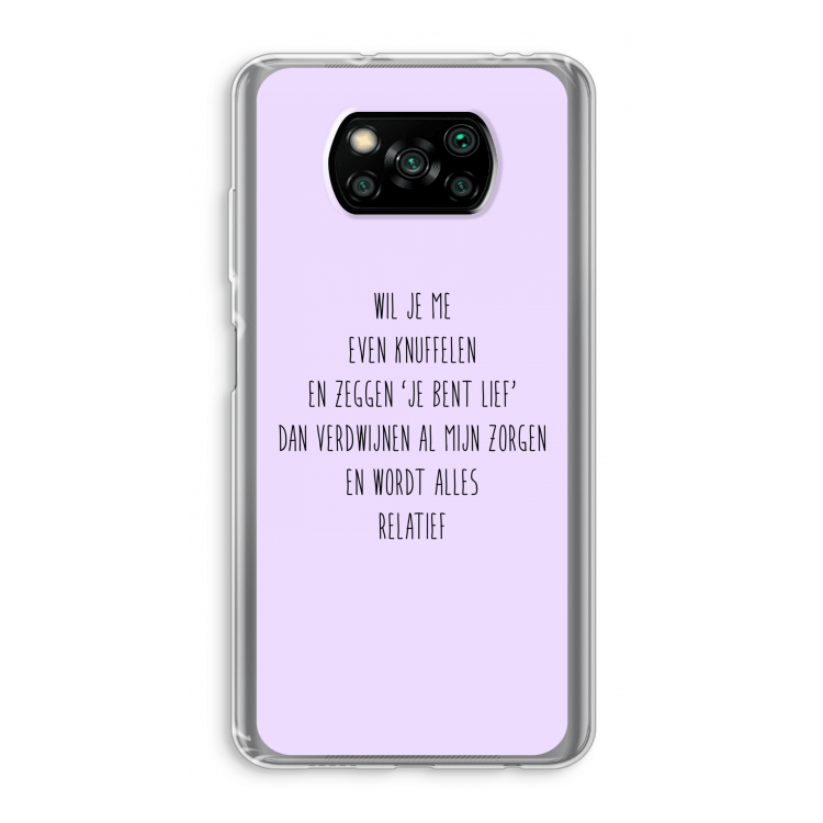 Relatief: Xiaomi Poco X3 Pro Transparant Hoesje