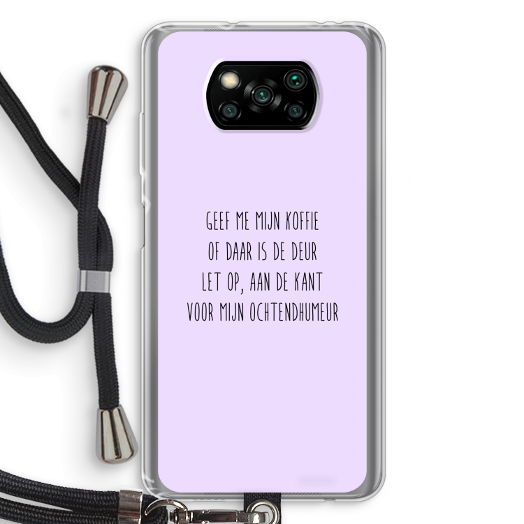 Ochtendhumeur: Xiaomi Poco X3 Pro Transparant Hoesje met koord