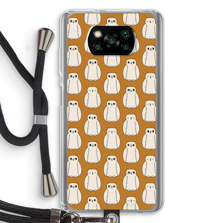 Uilen: Xiaomi Poco X3 Pro Transparant Hoesje met koord