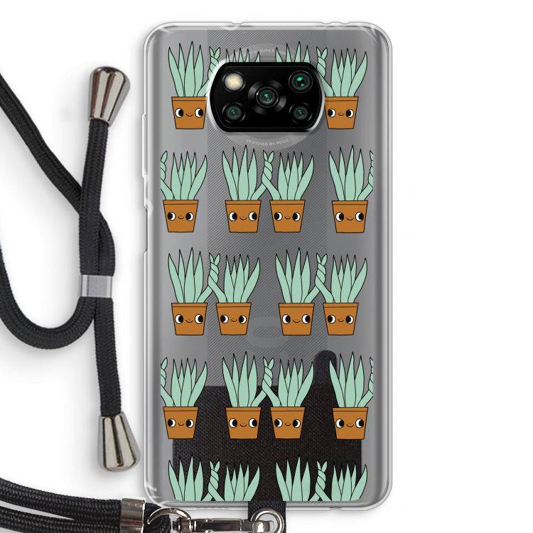 Sansevieria: Xiaomi Poco X3 Pro Transparant Hoesje met koord