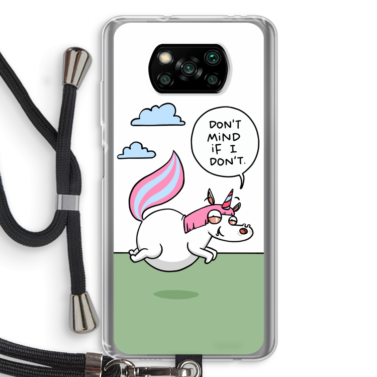 Unicorn: Xiaomi Poco X3 Pro Transparant Hoesje met koord
