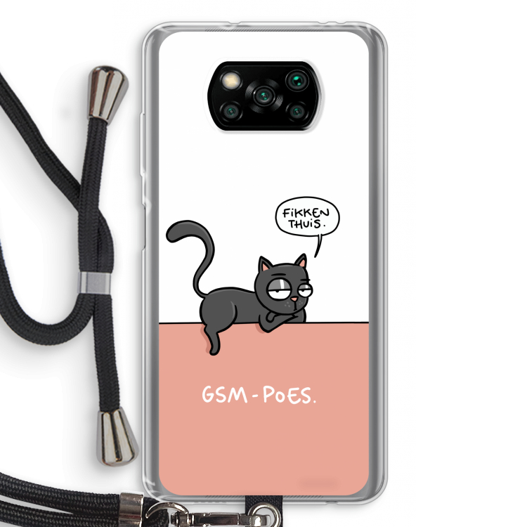 GSM poes: Xiaomi Poco X3 Pro Transparant Hoesje met koord