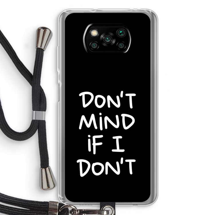 Don't Mind: Xiaomi Poco X3 Pro Transparant Hoesje met koord