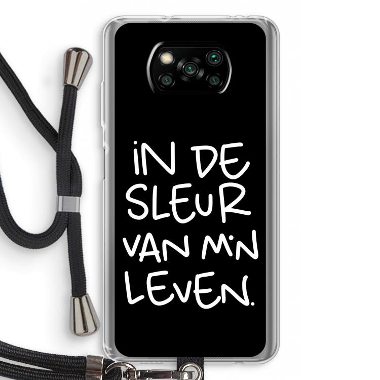 De Sleur: Xiaomi Poco X3 Pro Transparant Hoesje met koord