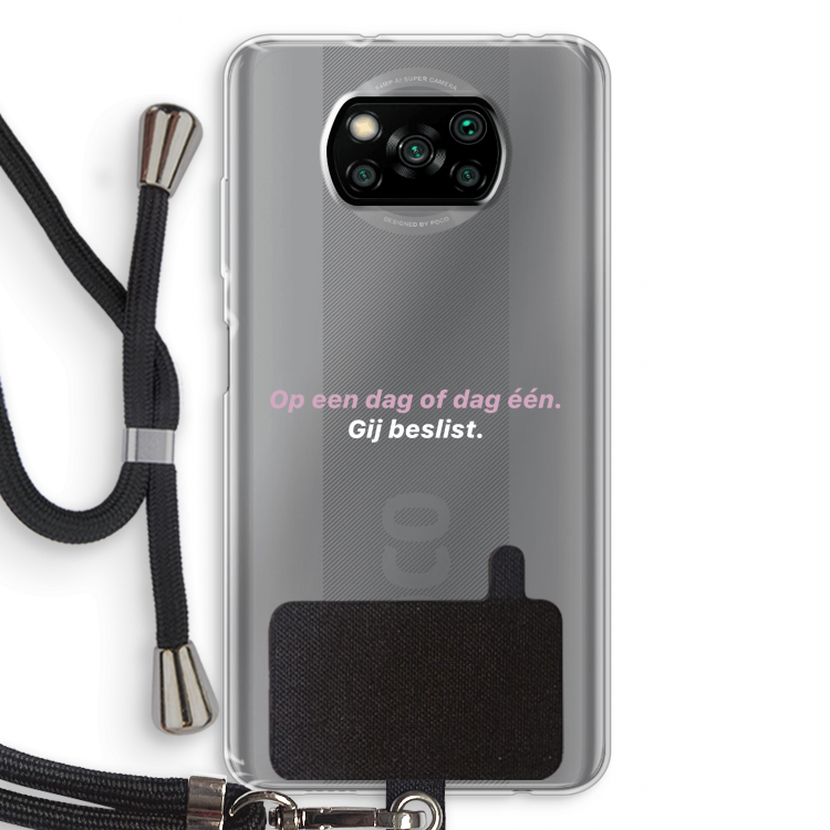 gij beslist: Xiaomi Poco X3 Pro Transparant Hoesje met koord