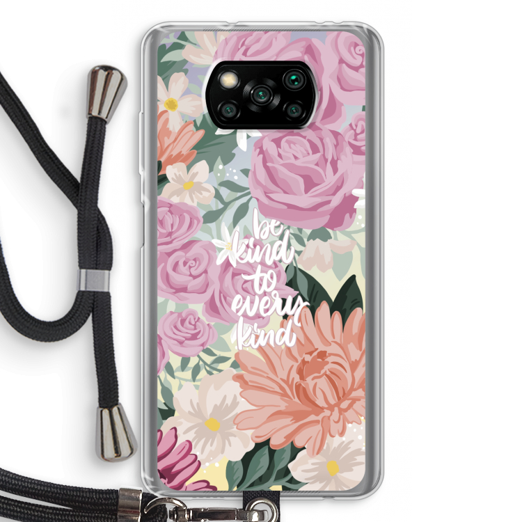 Kindness matters: Xiaomi Poco X3 Pro Transparant Hoesje met koord