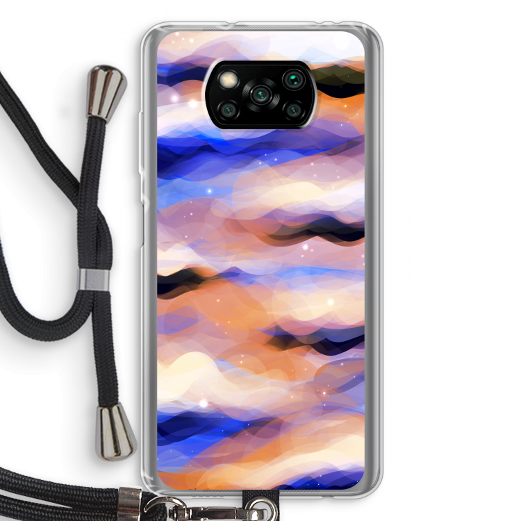 Donkere Wolken: Xiaomi Poco X3 Pro Transparant Hoesje met koord