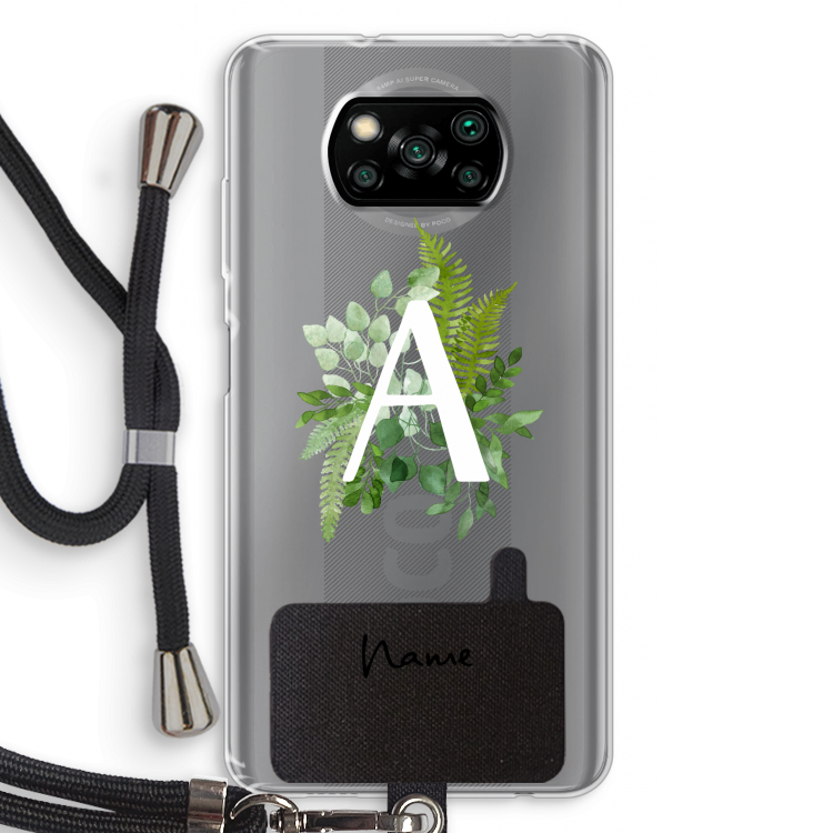 Green Brush: Xiaomi Poco X3 Pro Transparant Hoesje met koord