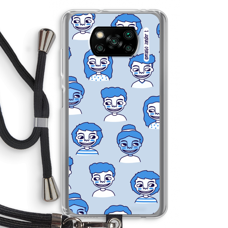 Gezichtjes: Xiaomi Poco X3 Pro Transparant Hoesje met koord